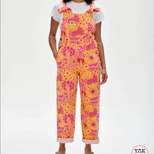 Lucy and Yak pink and yellow floral dungarees!